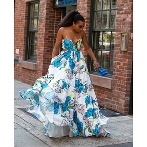 Aje | Dresses | Pastiche Tiered Maxi Dress Aje Us2 Au16 Baby Blue Color  Oversized Fit | Poshmark